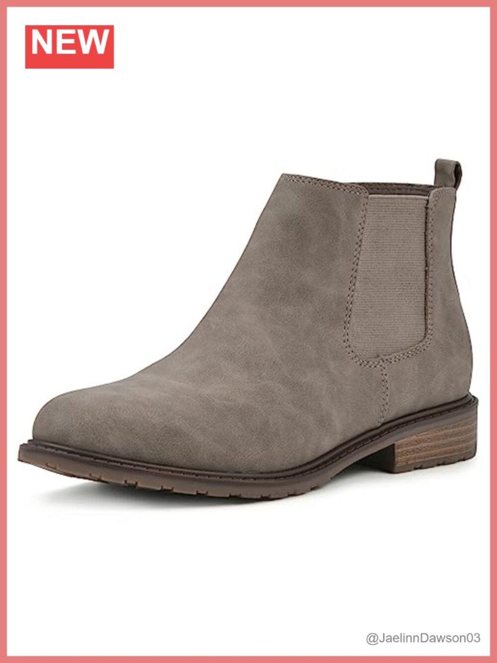 White Mountain Women's Caching Block Heel Chelsea Bootie Ankle Boot